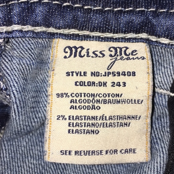 Miss Me—Rhinestone Peace Sign Bootcut Jean - Picture 5 of 7
